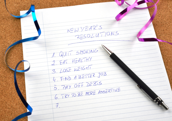 New Year's resolutions and ribbons