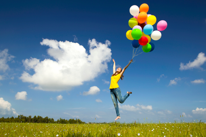 Flying with balloons